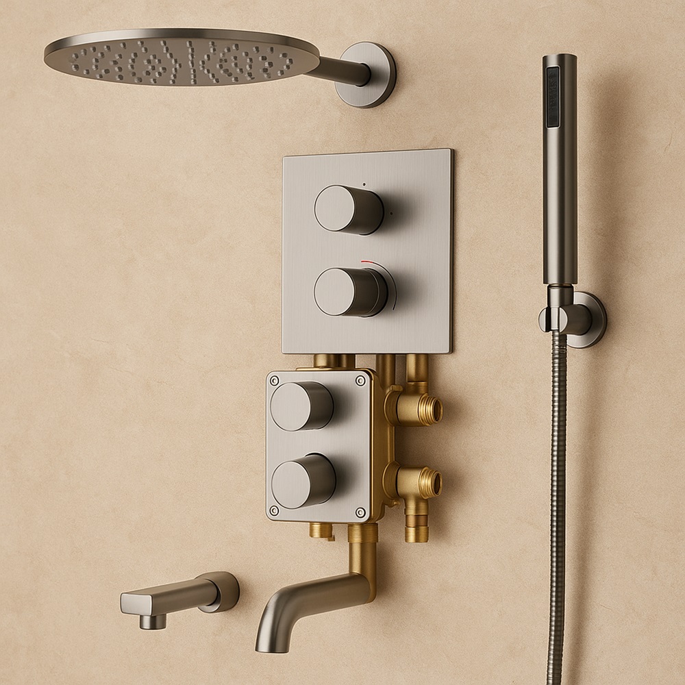 Placeholder image for multi-outlet shower system with concealed thermostatic valve